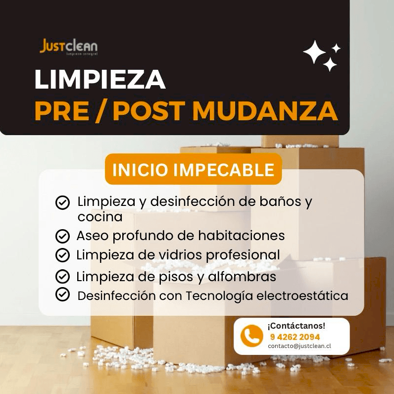 Servicio de limpieza pre y post mudanza en Santiago - Inicio impecable
